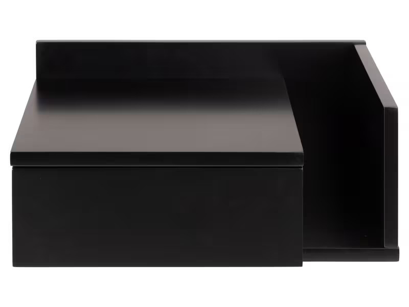AC Design Nachttisch Ashlan 40 cm x 16.5 cm, Schwarz glanz