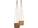 scheurich Blumenampel mit Folie 17 x 15 cm,  Walnuss