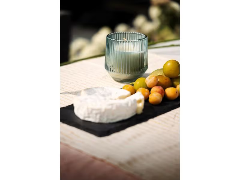 balthasar Kerze im Glas Viento 9.7 cm x 9.5 cm, Hellblau