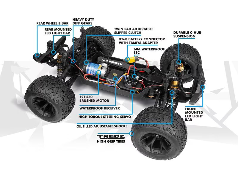 Maverick Monster Truck Quantum2 MT 4WD Blau, ARTR, 1:10