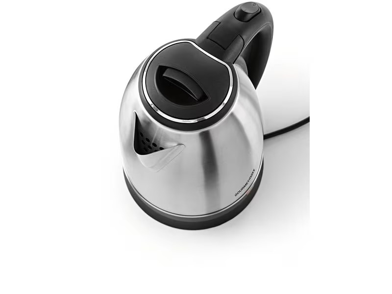 GOURMETmaxx Wasserkocher 1.8 l, Schwarz/Silber