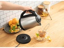 GOURMETmaxx Wasserkocher 1.8 l, Schwarz/Silber