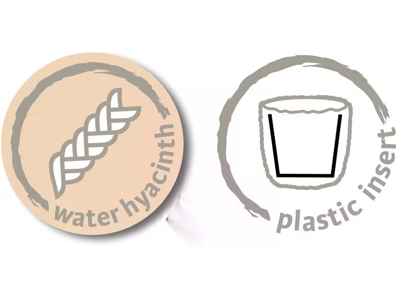 scheurich Pflanzengefäss mit Plastikeinsatz 20 x 17 cm,  Braun