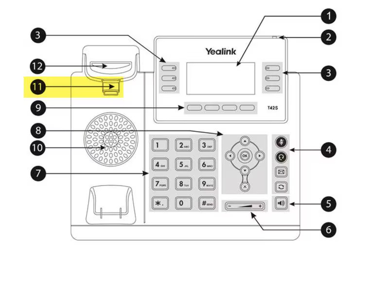 Yealink Hörerhalterung WMC-T4x zu allen T4x Telefone