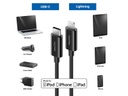 deleyCON USB-2.0-Kabel USB-C – Lightning 1 m