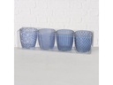Boltze Windlicht Marilu 4 Stück, 7.5 cm, Blau