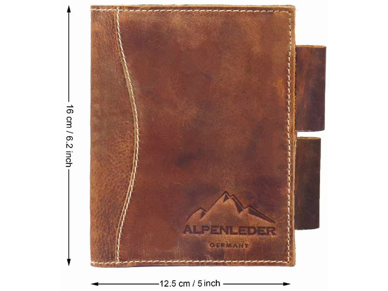 Alpenleder Notizbuch Goethe A6, liniert, Wild Camel
