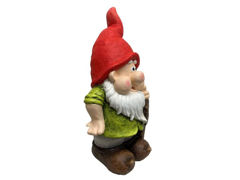 Dameco Dekofigur Gartenzwerg mit Schild, 18 x 23 x 41 cm