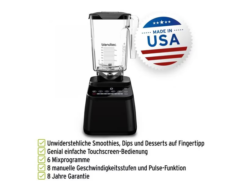 Blendtec Standmixer Designer 650 Schwarz