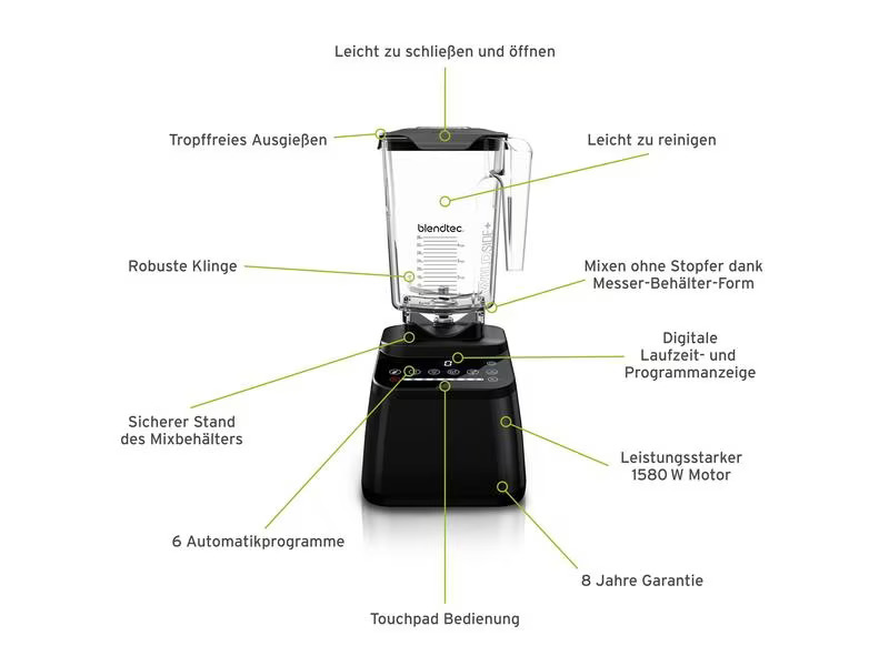 Blendtec Standmixer Designer 650 Dunkelrot