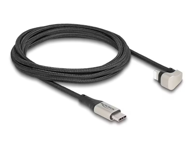 Delock USB 2.0-Kabel 180° gewinkelt USB C - Lightning 1 m
