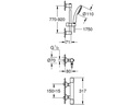 GROHE Thermostat-Brausebatterie Precision Flow 1/2 900 mm