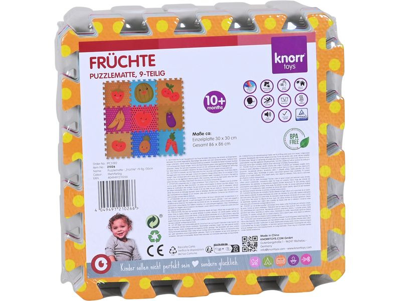 Knorrtoys Puzzlematte Früchte 9-teilig