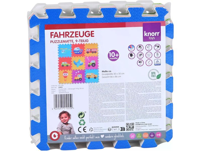 Knorrtoys Puzzlematte Fahrzeuge 9-teilig