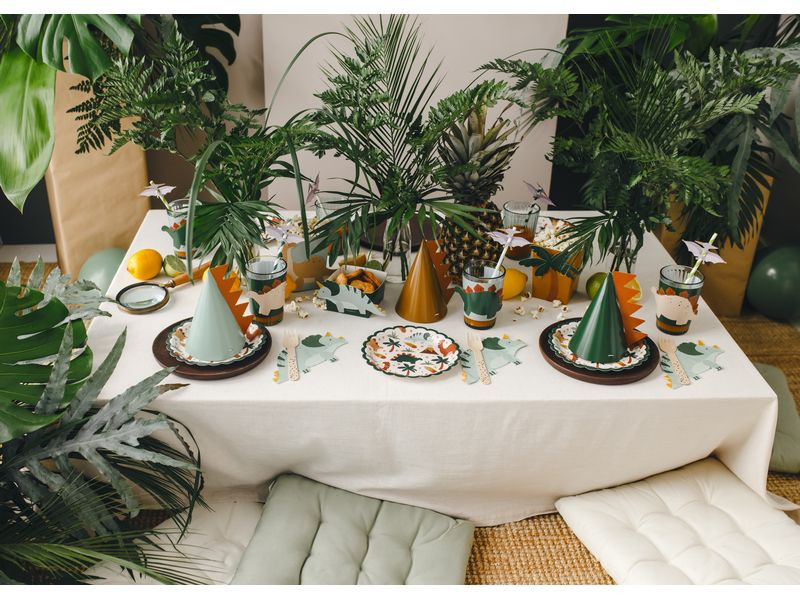 Partydeco Glasmarkierer Überzüge Dinosaurier 6 Stück