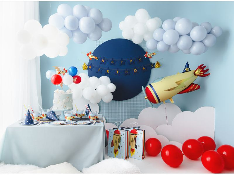Partydeco Glasmarkierer Flugzeug Mehrfarbig