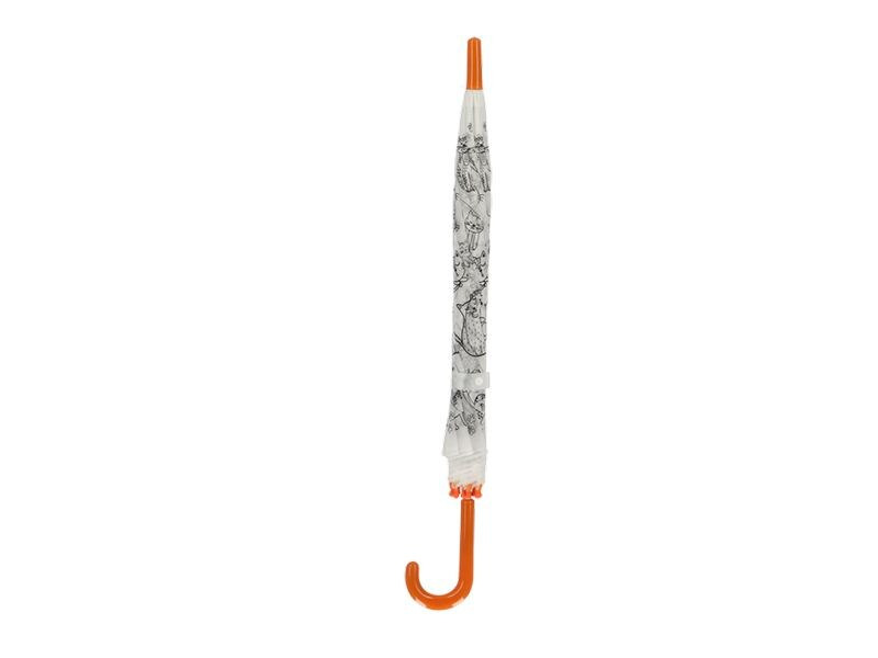 Esschert Design Bastelset Schirm Katzen zum ausmalen Orange/Weiss
