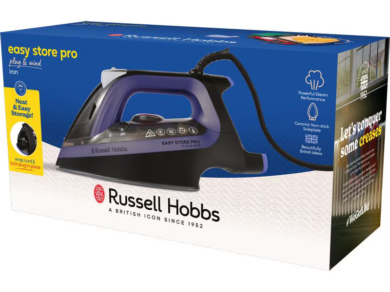 Russell Hobbs Dampfbügeleisen Plug &amp; Wind