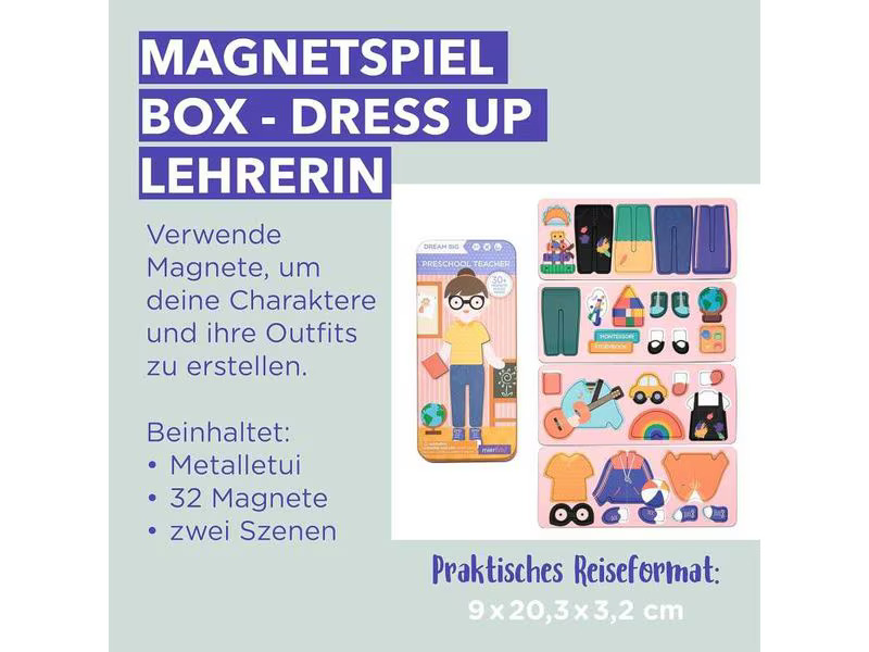 mierEdu Kinderspiel Reise-Magnetspielbox – Lehrerin