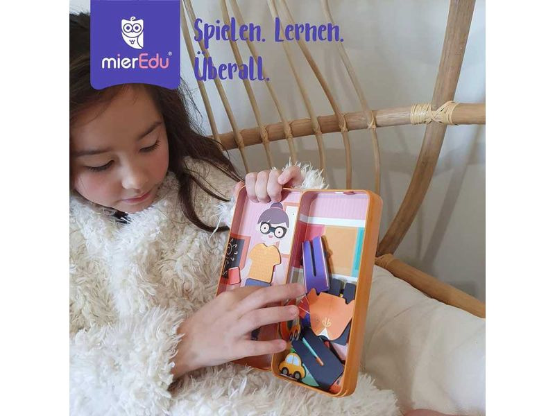 mierEdu Kinderspiel Reise-Magnetspielbox – Lehrerin