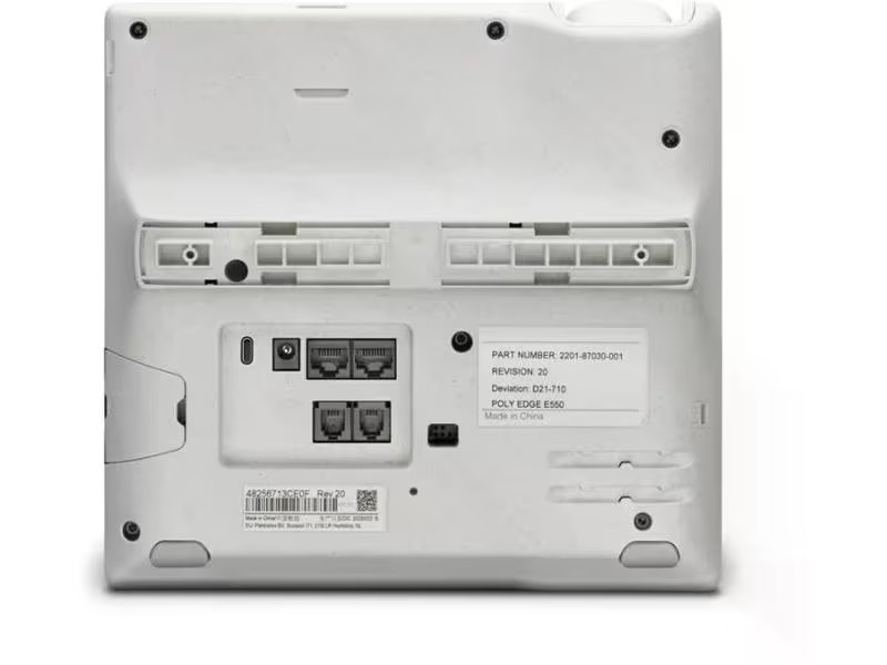 Poly Tischtelefon Edge E550 Grau/Schwarz/Weiss