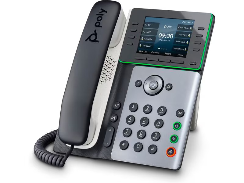 Poly Tischtelefon Edge E320 Grau/Schwarz/Weiss