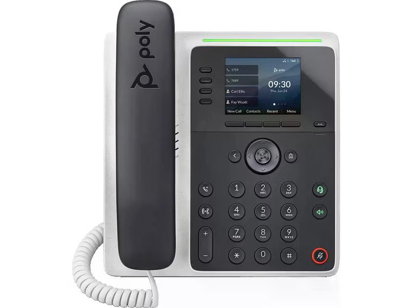 Poly Tischtelefon Edge E220 Schwarz/Weiss
