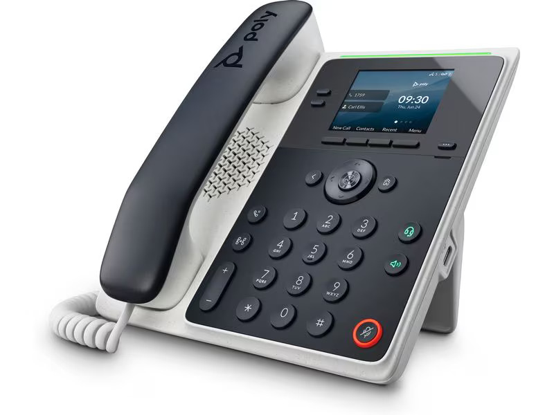 Poly Tischtelefon Edge E100 Schwarz/Weiss