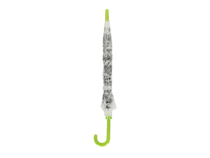 Esschert Design Bastelset Schirm Vögel zum ausmalen Grün/Weiss