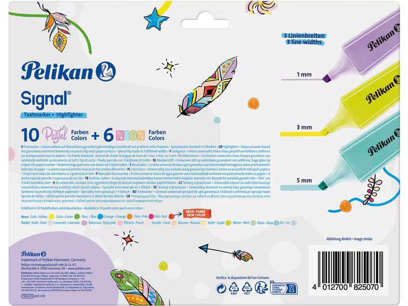 Pelikan Textmarker Signal Eulen-Set 16-teilig, farbig