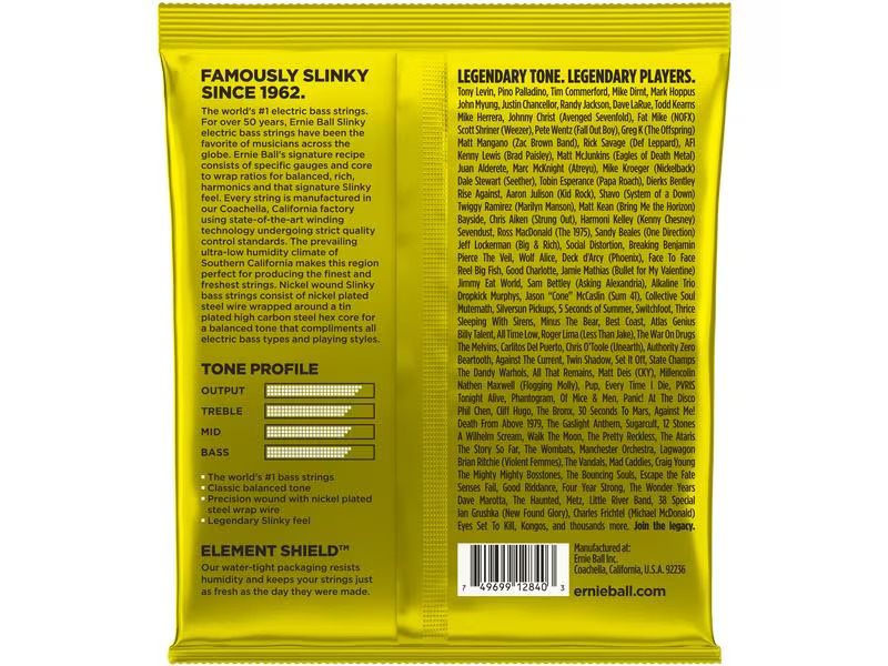 Ernie Ball Basssaiten 2840 Slinky Bass – Beefy 65-130