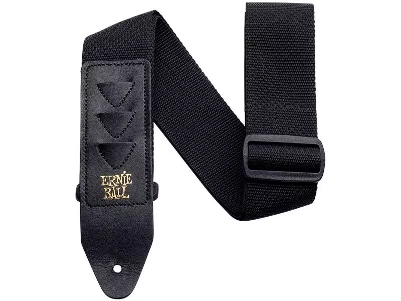 Ernie Ball Gitarrengurt Polypro Pickhalter-Gurt Schwarz