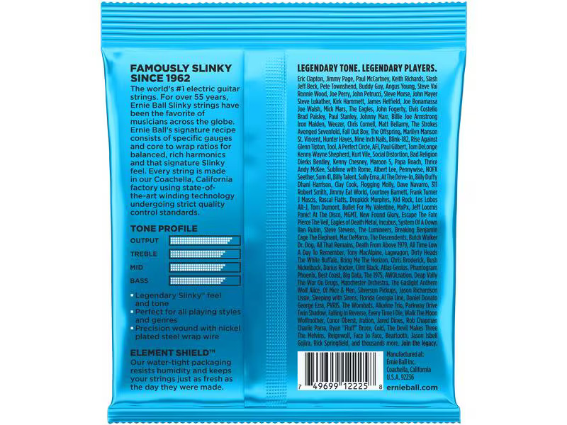 Ernie Ball Gitarrensaiten 2225 Slinky Nickel – Extra 08-38