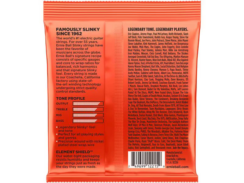 Ernie Ball Gitarrensaiten 2215 Nickel Wound – Skinny Top 10-52