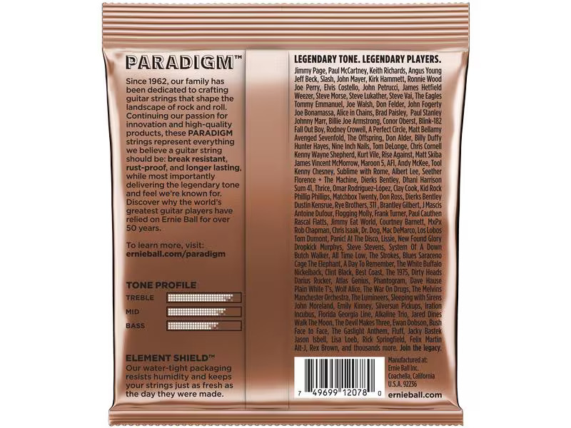 Ernie Ball Gitarrensaiten 2078 Paradigm PB – Light 11-52