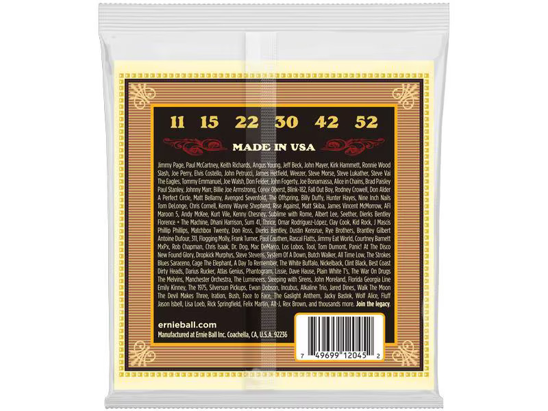 Ernie Ball Gitarrensaiten 2045 Earthwood Bronze – Silk &amp; Steel Soft