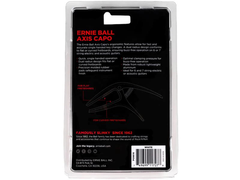 Ernie Ball Kapodaster Axis Capo Weiss