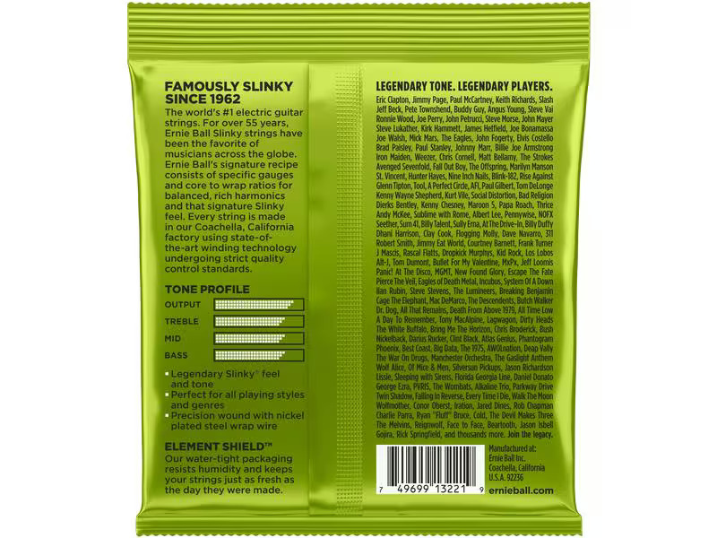 Ernie Ball Gitarrensaiten 3221 Slinky Nickel 3er Pack – Regular 10 - 46