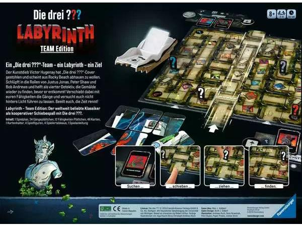 Ravensburger Familienspiel Die drei ??? Labyrinth – Team Edition