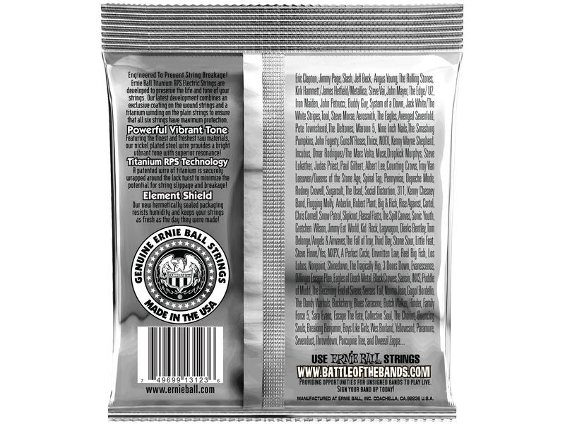Ernie Ball Gitarrensaiten 3123 Slinky Coated Titanium – Super 09-42