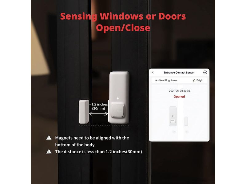 SwitchBot Funk-Fenster- und Türkontakt Contact Sensor, Weiss