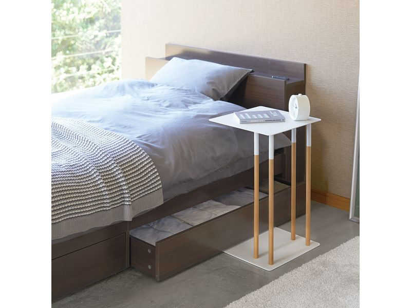 Yamazaki Beistelltisch Plain 35 x 35 x 55 cm, Weiss
