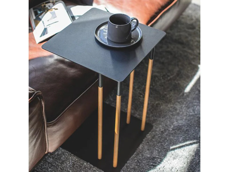 Yamazaki Beistelltisch Plain 35 x 35 x 55 cm, Schwarz