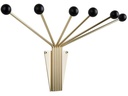 present time Wandhaken Neptune Large 6 Haken, Gold/Schwarz