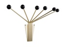 present time Wandhaken Neptune Large 6 Haken, Gold/Schwarz
