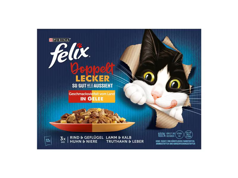 Felix Nassfutter Sensations Fleisch in Sauce, 12 x 85 g