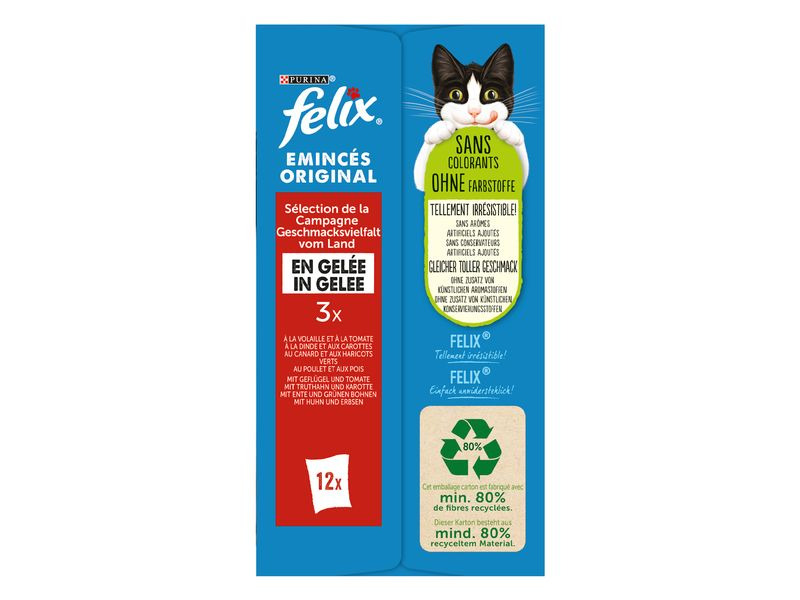 Felix Nassfutter Geflügel &amp; Gemüse in Gelée, 12 x 85 g