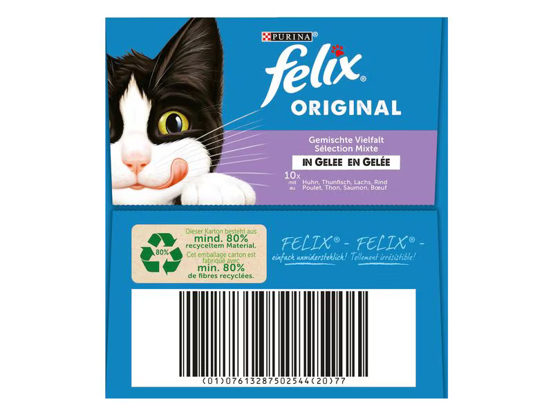 Felix Nassfutter Fleisch &amp; Fisch in Gelée, 40 x 85 g