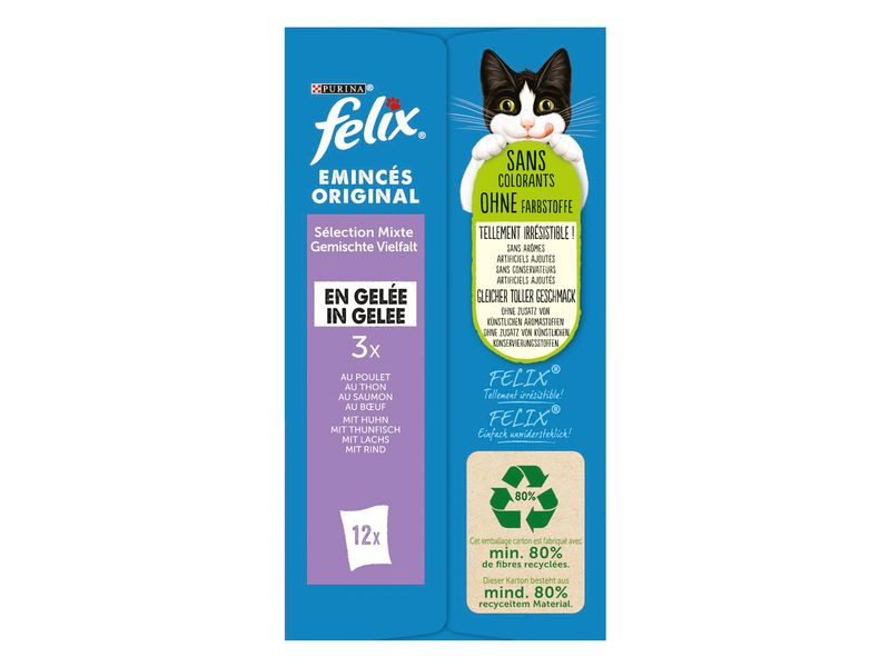 Felix Nassfutter Fleisch &amp; Fisch in Gelée, 12 x 85 g