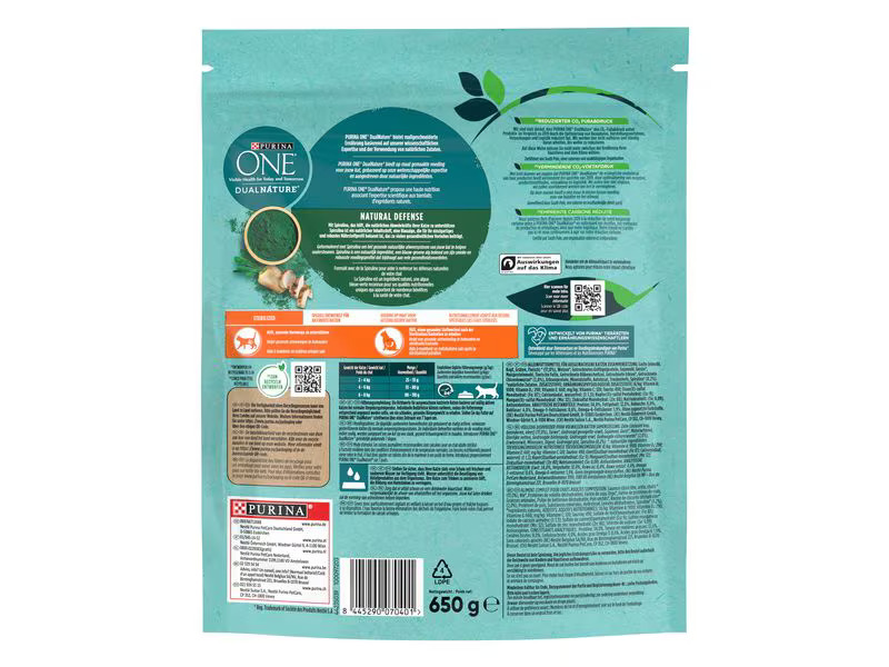 Purina ONE Trockenfutter Dual Nature Sterilised Lachs&amp;Spirulina, 650g
